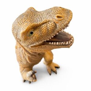 2005 Toy Major Trading Company Soft Realistic Tan T-Rex Dinosaur Reptile Toy